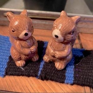 Vintage Retro Cottagecore Squirrel Salt & Pepper Shakers